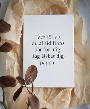 Tavla "Tack pappa"